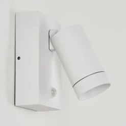 hofstein Applique murale d'extérieur Hakamken Blanc, 1 lumière, Détecteur de mouvement