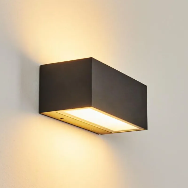 hofstein Applique murale d'extérieur Spidern LED Anthracite, 1 lumière, Changeur de couleurs