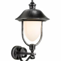 Luminaires LCD Applique murale d'extérieur LCD Nabburg LED Noir, Argenté, 1 lumière