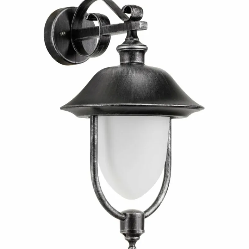 Luminaires LCD Applique murale d'extérieur LCD Nabburg LED Noir, Argenté, 1 lumière