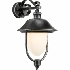 Luminaires LCD Applique murale d'extérieur LCD Nabburg LED Noir, Argenté, 1 lumière