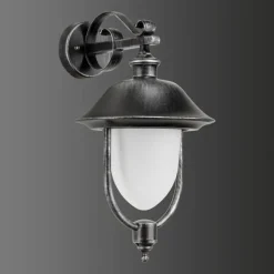 Luminaires LCD Applique murale d'extérieur LCD Nabburg LED Noir, Argenté, 1 lumière