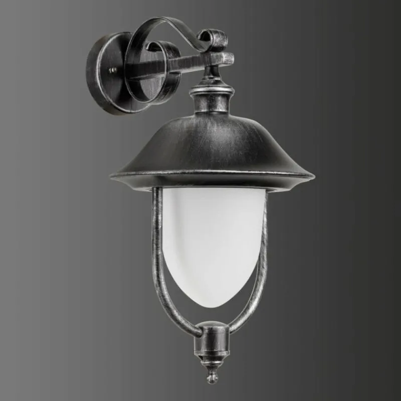 Luminaires LCD Applique murale d'extérieur LCD Nabburg LED Noir, Argenté, 1 lumière