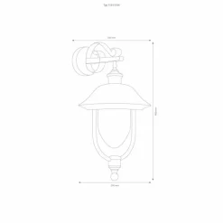 Luminaires LCD Applique murale d'extérieur LCD Nabburg LED Noir, Argenté, 1 lumière