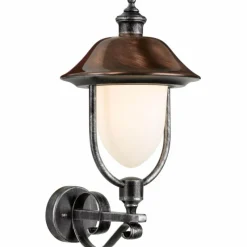 Luminaires LCD Applique murale d'extérieur LCD Nabburg LED Cuivre, Noir, 1 lumière