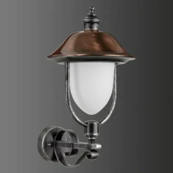 Luminaires LCD Applique murale d'extérieur LCD Nabburg LED Cuivre, Noir, 1 lumière