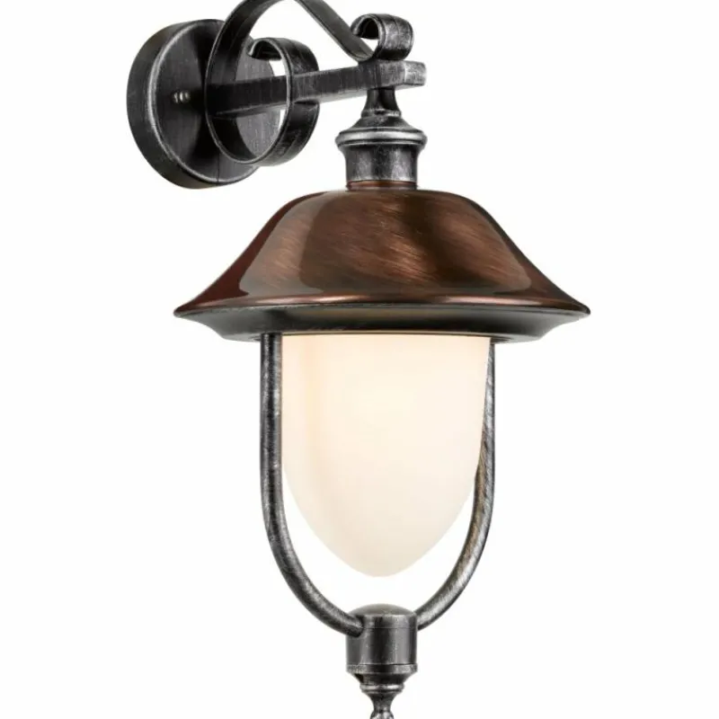 Luminaires LCD Applique murale d'extérieur LCD Nabburg LED Cuivre, Noir, 1 lumière