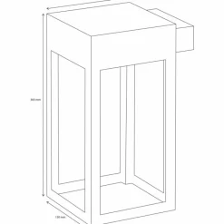 Luminaires LCD Applique murale d'extérieur LCD Kisselbach LED Noir, 1 lumière