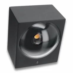 Luminaires LCD Applique murale d'extérieur LCD Fischeck LED Noir, 2 lumières