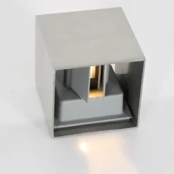 Luminaires Steinhauer Applique murale d'extérieur Steinhauer Muro LED Acier inoxydable, 2 lumières