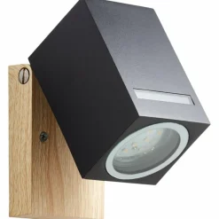 Lampes En Bois-Luminaires Brilliant Applique murale d'extérieur Brilliant Galeni Couleur bois, 1 lumière