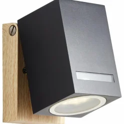Lampes En Bois-Luminaires Brilliant Applique murale d'extérieur Brilliant Galeni Couleur bois, 1 lumière