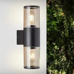 Luminaires Brilliant Applique murale d'extérieur Brilliant Sergioro Anthracite, 1 lumière