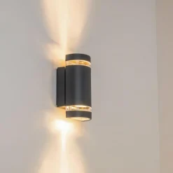 hofstein Applique murale d'extérieur Inglewood Anthracite, 2 lumières