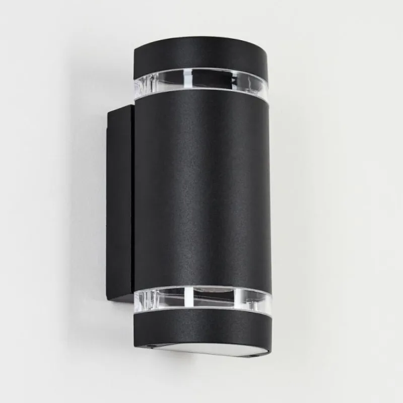 hofstein Applique murale d'extérieur Inglewood Noir, 2 lumières