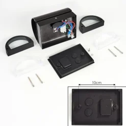 hofstein Applique murale d'extérieur Inglewood Noir, 2 lumières