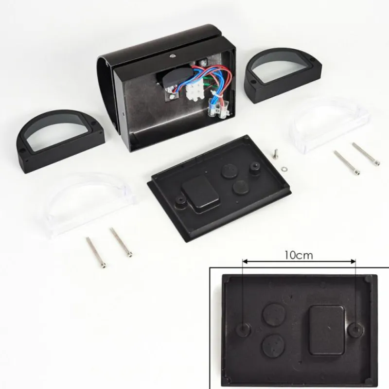 hofstein Applique murale d'extérieur Inglewood Noir, 2 lumières