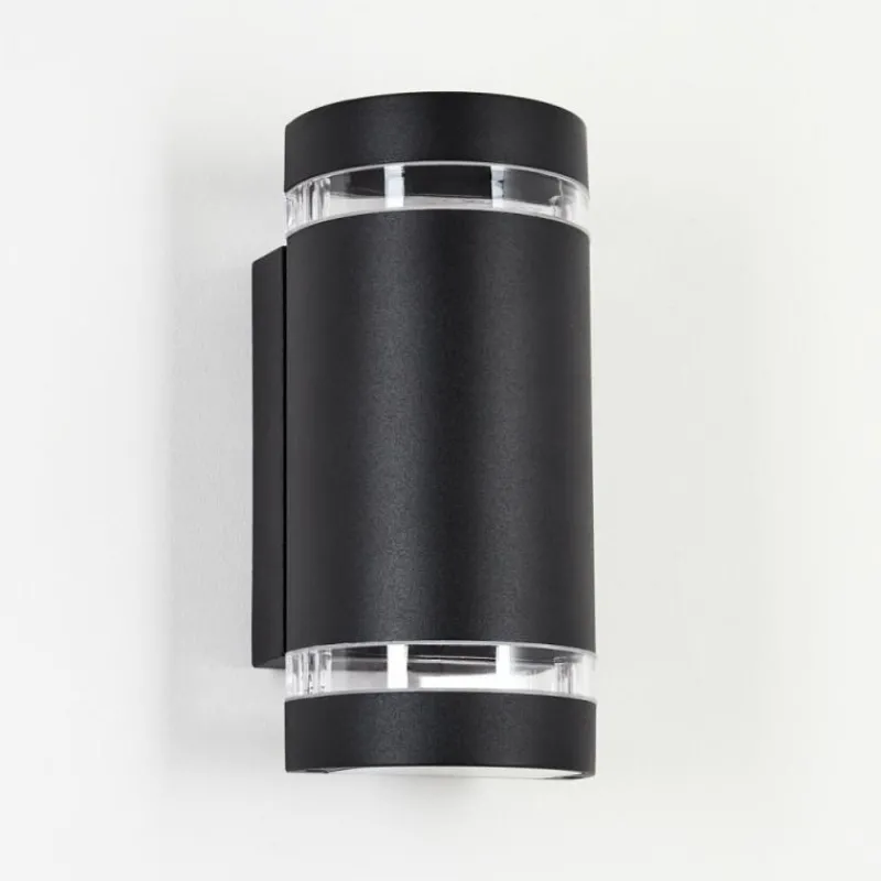 hofstein Applique murale d'extérieur Inglewood Noir, 2 lumières