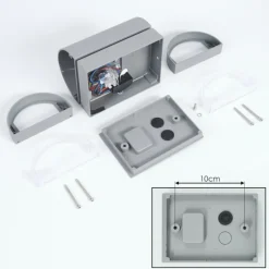 hofstein Applique murale d'extérieur Inglewood Argenté, 2 lumières