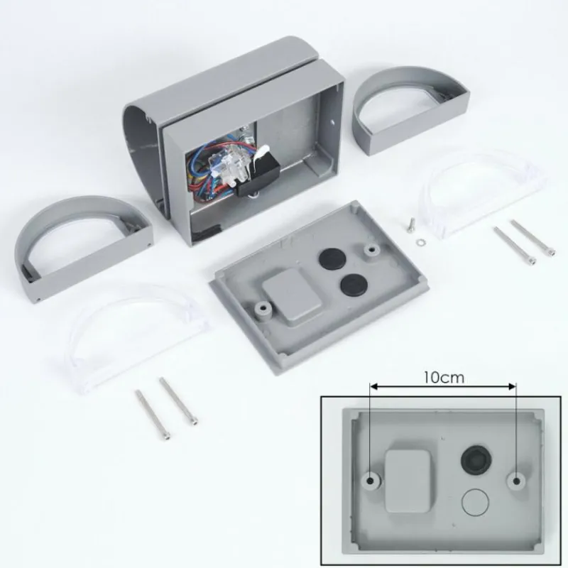 hofstein Applique murale d'extérieur Inglewood Argenté, 2 lumières