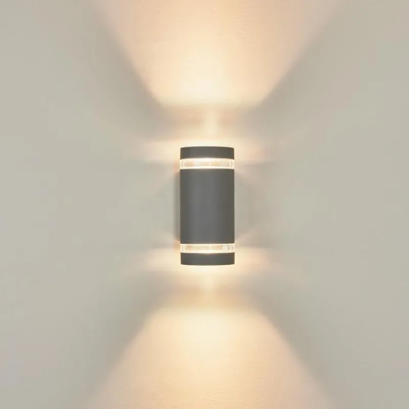 hofstein Applique murale d'extérieur Inglewood Argenté, 2 lumières