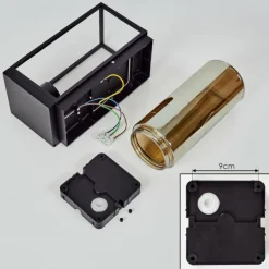 Suspension Verre Fumé-hofstein Applique murale d'extérieur Palanga Noir, 1 lumière