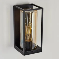 Lampes Vintages & Rétros-hofstein Applique murale d'extérieur Palanga Noir, 1 lumière