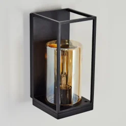 Lampes Vintages & Rétros-hofstein Applique murale d'extérieur Palanga Noir, 1 lumière