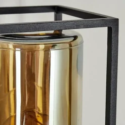 Suspension Verre Fumé-hofstein Applique murale d'extérieur Palanga Noir, 1 lumière, Détecteur de mouvement