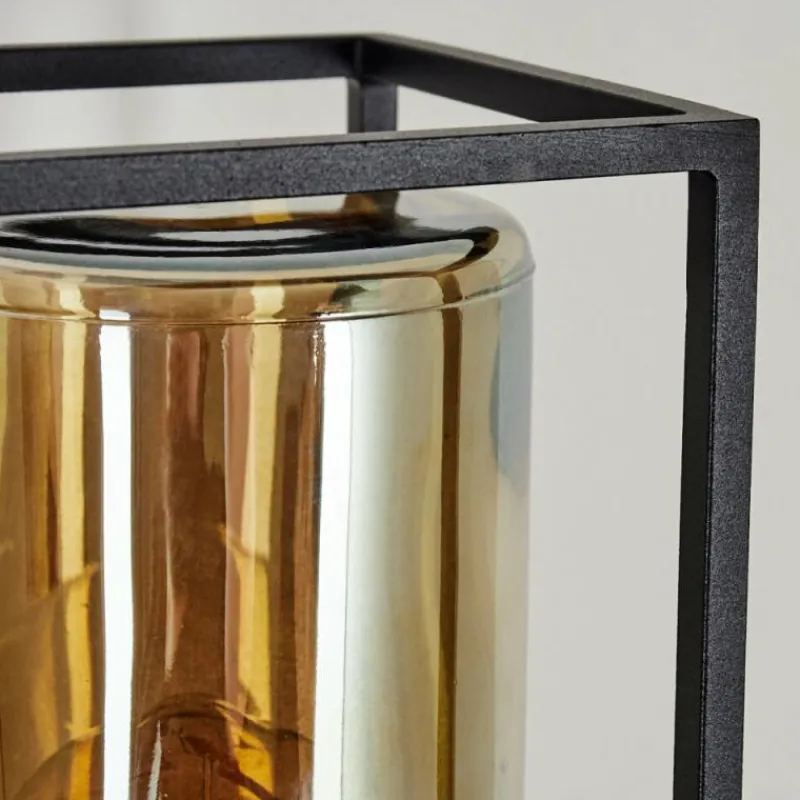 Suspension Verre Fumé-hofstein Applique murale d'extérieur Palanga Noir, 1 lumière, Détecteur de mouvement