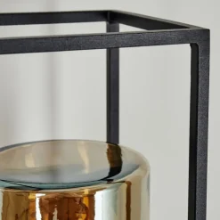 Suspension Verre Fumé-hofstein Applique murale d'extérieur Palanga Noir, 1 lumière, Détecteur de mouvement