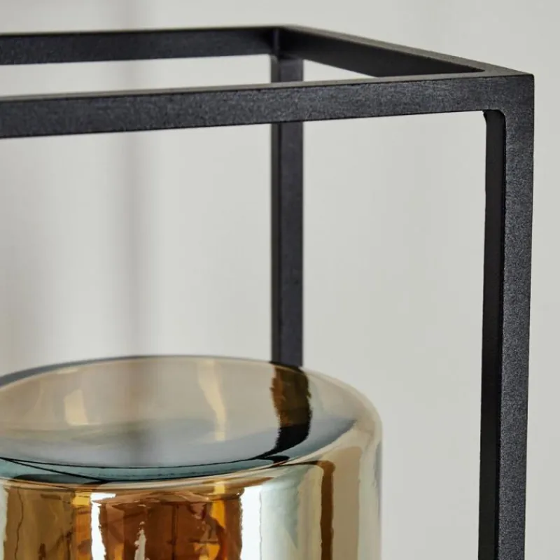 Suspension Verre Fumé-hofstein Applique murale d'extérieur Palanga Noir, 1 lumière, Détecteur de mouvement