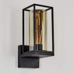 Suspension Verre Fumé-hofstein Applique murale d'extérieur Palanga Noir, 1 lumière