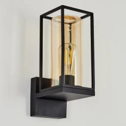 Lampes Vintages & Rétros-hofstein Applique murale d'extérieur Palanga Noir, 1 lumière