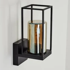 Suspension Verre Fumé-hofstein Applique murale d'extérieur Palanga Noir, 1 lumière