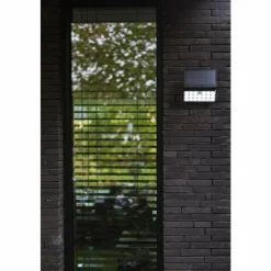 Luminaires Lutec Applique murale d'extérieur Lutec TUDA LED Noir, 1 lumière, Détecteur de mouvement