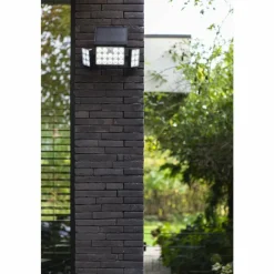 Luminaires Lutec Applique murale d'extérieur Lutec TUDA LED Noir, 1 lumière, Détecteur de mouvement