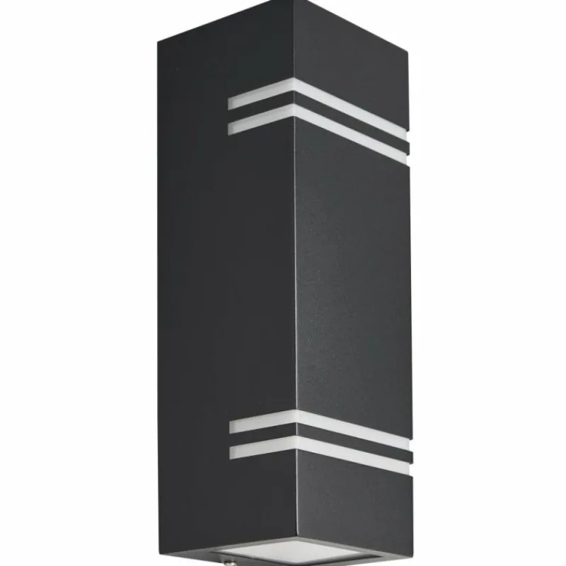 Luminaires Lutec Applique murale d'extérieur Lutec STRIPES LED Noir, 2 lumières