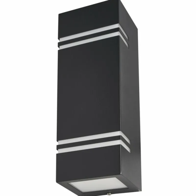 Luminaires Lutec Applique murale d'extérieur Lutec STRIPES LED Noir, 2 lumières