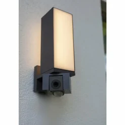 Luminaires Lutec Applique murale d'extérieur Lutec CUBA LED Anthracite, 1 lumière, Détecteur de mouvement
