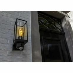 Luminaires Lutec Applique murale d'extérieur Lutec FLAIR Noir, 1 lumière, Détecteur de mouvement