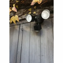 Luminaires Lutec Applique murale d'extérieur Lutec DRACO LED Noir, 1 lumière, Détecteur de mouvement