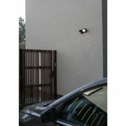 Luminaires Lutec Applique murale d'extérieur Lutec SHRIMP LED Noir, 1 lumière, Détecteur de mouvement