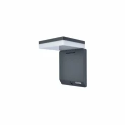 Luminaires Lutec Applique murale d'extérieur Lutec MOZE LED Noir, 1 lumière, Détecteur de mouvement