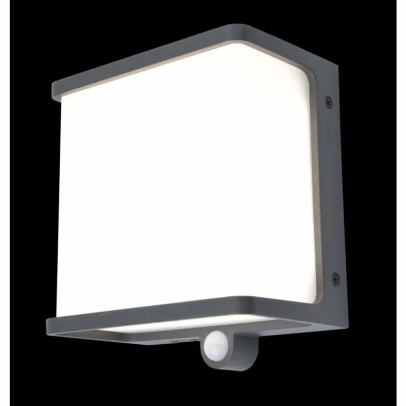 Luminaires Lutec Applique murale d'extérieur Lutec DOBLO LED Anthracite, 1 lumière, Détecteur de mouvement