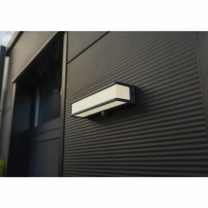 Luminaires Lutec Applique murale d'extérieur Lutec DOBLO LED Anthracite, 1 lumière, Détecteur de mouvement