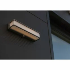 Luminaires Lutec Applique murale d'extérieur Lutec DOBLO LED Anthracite, 1 lumière, Détecteur de mouvement