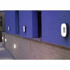 Luminaires Lutec Applique murale d'extérieur Feldsted LED Argenté, 1 lumière