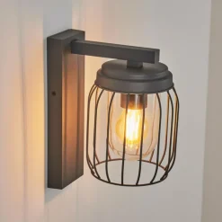 Lampes Vintages & Rétros-hofstein Applique murale d'extérieur Foothills Anthracite, 1 lumière