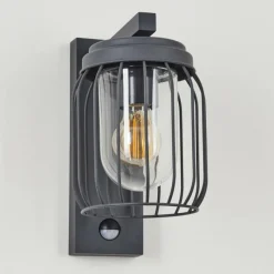 Lampes Vintages & Rétros-hofstein Applique murale d'extérieur Foothills Anthracite, 1 lumière, Détecteur de mouvement